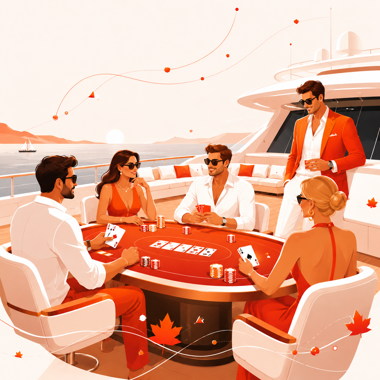 Poker table experience at a corporate event